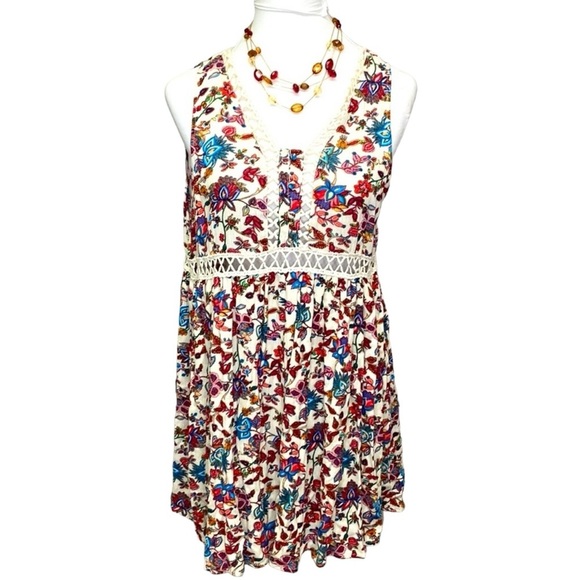 Umgee Floral Mini Dress - Purple and White - Picture 2 of 6